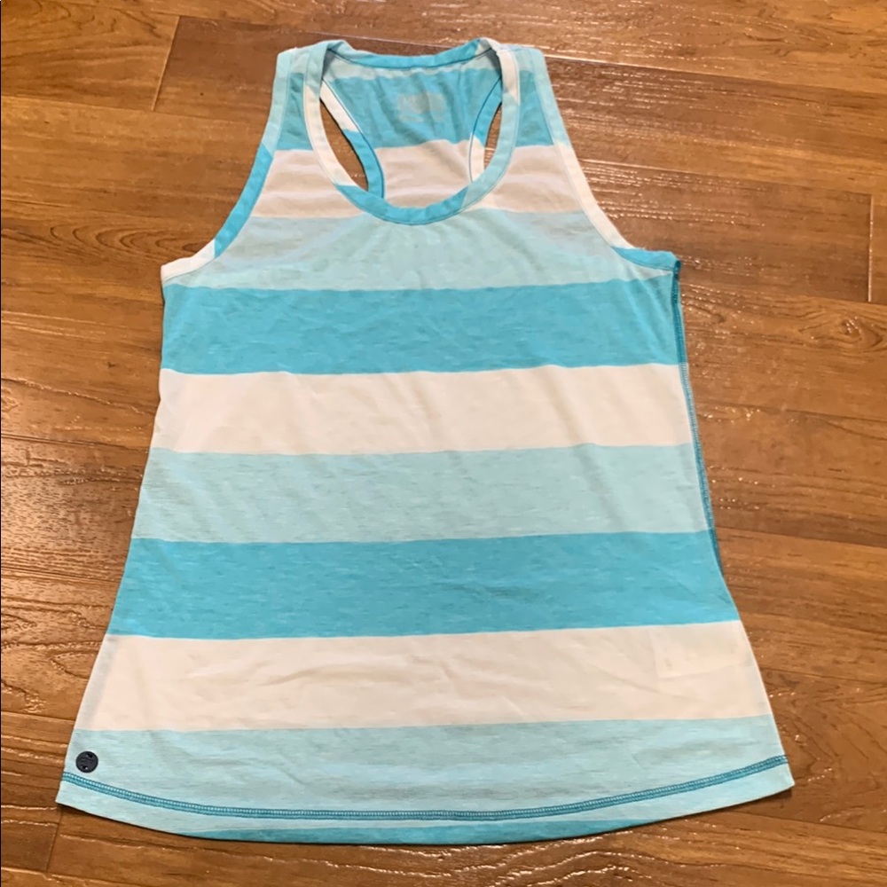Outdoor Research Striped Racerback Tank Top - Turquoise & White